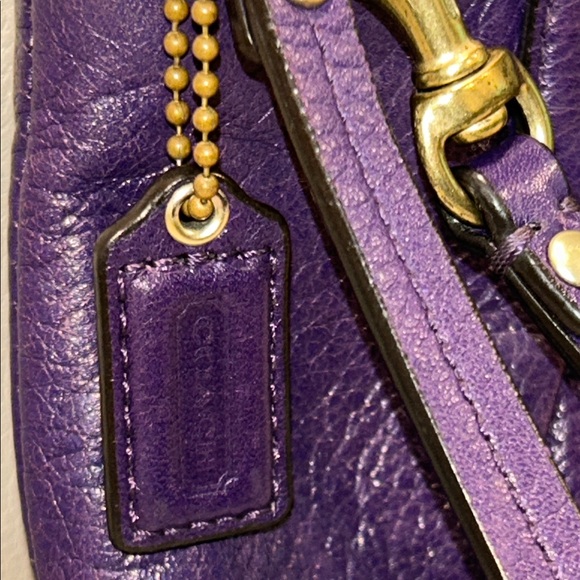 Coach Deep Purple Leather Wristlet - Picture 9 of 10
